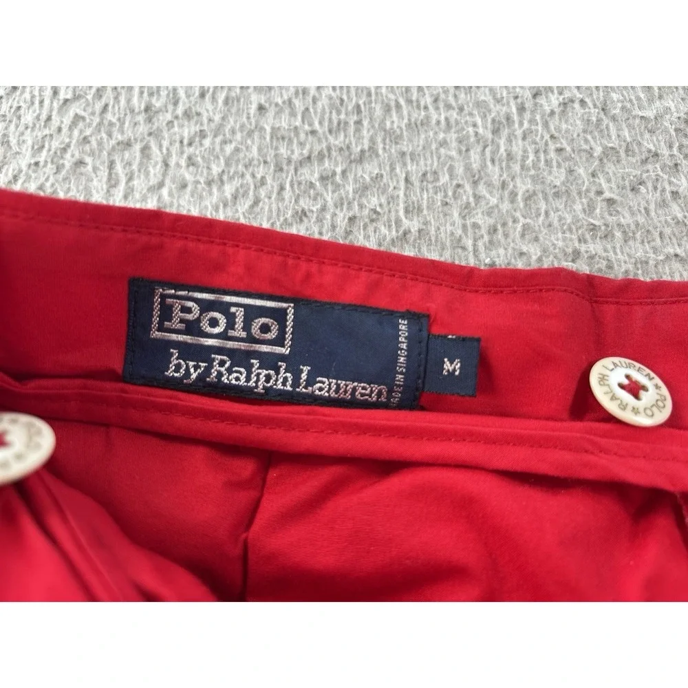 Vintage Polo Ralph Lauren Snow Pants Size‎ Medium x34.5 Red Cotton Down Filled